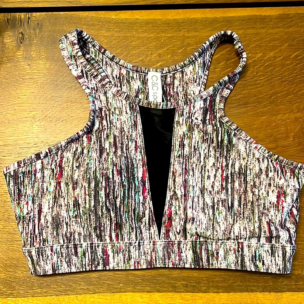 C&C Sports multi-colored sports bra